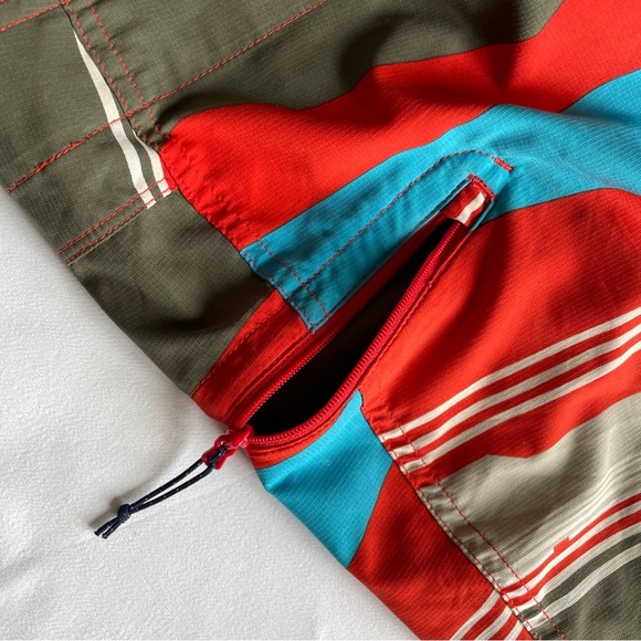 Patagonia Vibrant Red and Teal Board Shorts for Men - Picture 3 of 9